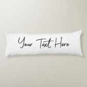 Coussins Longs Texte personnalisé manuscrit moderne minimal (Dos)