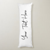 Coussins Longs Texte personnalisé manuscrit moderne minimal (Dos (Vertical))
