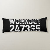 Coussins Longs Texte usé et rayé Workout 247365 blanc (Dos)