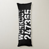 Coussins Longs Texte usé et rayé Workout 247365 blanc (Dos (Vertical))