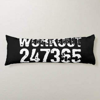 Coussins Longs Texte usé et rayé Workout 247365 blanc