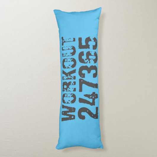 Coussins Longs Texte usé et rayé Workout 247365 bleu (Dos (Vertical))