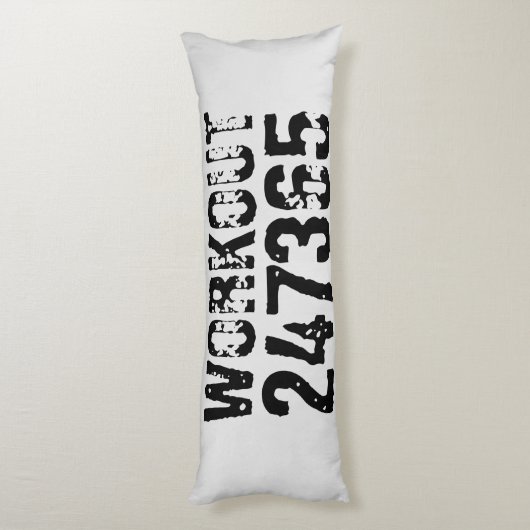 Coussins Longs Texte usé et rayé Workout 247365 noir (Dos (Vertical))