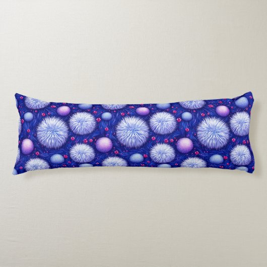 Coussins Longs Texture Abstrait avec Orbes Brillantes et Flou (Devant)
