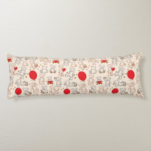 Coussins Longs Texture avec le nounours (Dos)