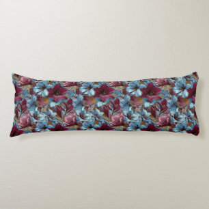 Coussins Longs Texture d'Amaryllis Décor Intérieur Rétro Coin