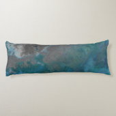 Coussins Longs Texture de marbre bleu et gris (Dos)