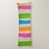 Coussins Longs Texture de rayures d'aquarelles (Dos (Vertical))