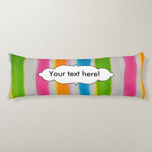 Coussins Longs Texture de rayures d'aquarelles (Devant)