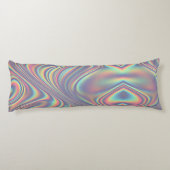 Coussins Longs Texture de tourbillon holographique iridescent (Dos)