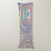 Coussins Longs Texture de tourbillon holographique iridescent (Devant (Vertical))