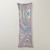 Coussins Longs Texture de tourbillon holographique iridescent (Dos (Vertical))