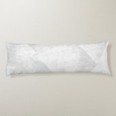 Coussins Longs Texture d'encre géométrique minimale blanche/grise (Dos)