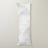 Coussins Longs Texture d'encre géométrique minimale blanche/grise (Devant (Vertical))