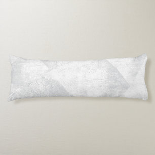 Coussins Longs Texture d'encre géométrique minimale blanche/grise