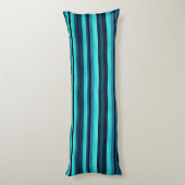 Coussins Longs Texture rayée bleue (Dos (Vertical))