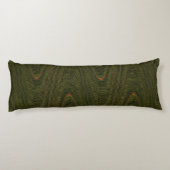 Coussins Longs Threads tissés Abstraits, Oreiller de corps vert f (Dos)