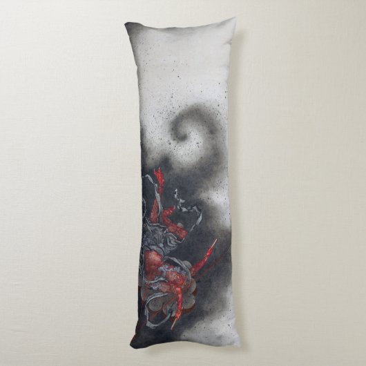 Coussins Longs Thunder God, Hokusai (Dos (Vertical))