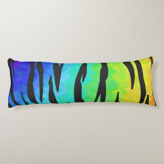 Coussins Longs Tiger Black et Rainbow Stuff (Dos)