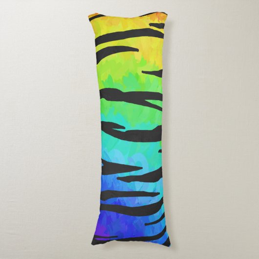 Coussins Longs Tiger Black et Rainbow Stuff (Devant (Vertical))