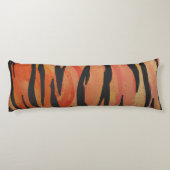 Coussins Longs Tiger chaud orange et noir (Dos)