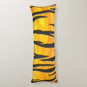 Coussins Longs Tiger noir et orange (Dos (Vertical))