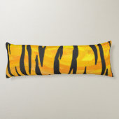 Coussins Longs Tiger noir et orange (Dos)