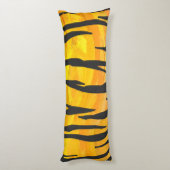 Coussins Longs Tiger noir et orange (Dos (Vertical))