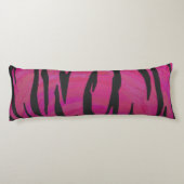 Coussins Longs Tiger rose chaud et noir (Dos)