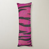 Coussins Longs Tiger rose chaud et noir (Dos (Vertical))