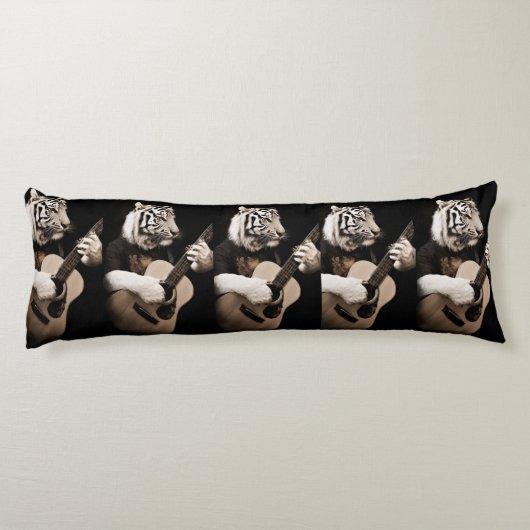 Coussins Longs Tiger Strings – Elegant Musical Art (Dos)