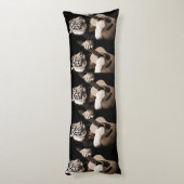 Coussins Longs Tiger Strings – Elegant Musical Art (Dos (Vertical))