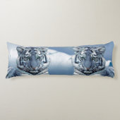Coussins Longs Tigre blanc bleu (Devant)