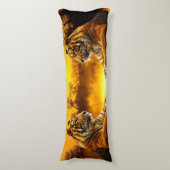 Coussins Longs Tigre et coucher du soleil (Devant (Vertical))