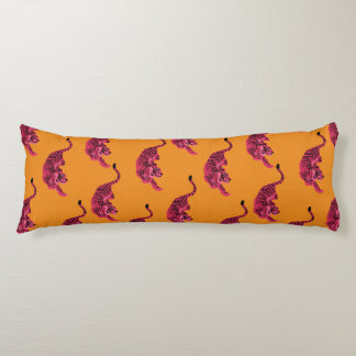 Coussins Longs Tigre - Rose Vibrant