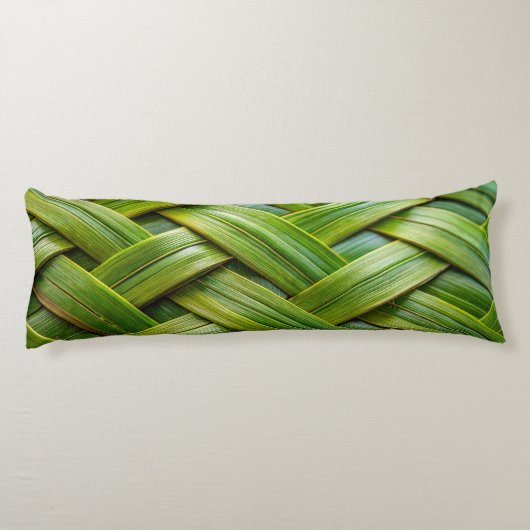 Coussins Longs Tissu de bambou vert frais (Dos)