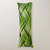 Coussins Longs Tissu de bambou vert frais (Devant (Vertical))