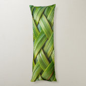 Coussins Longs Tissu de bambou vert frais (Dos (Vertical))