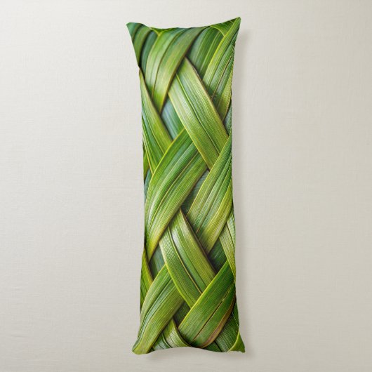 Coussins Longs Tissu de bambou vert frais (Dos (Vertical))