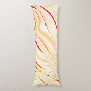 Coussins Longs Tissu ondulé aux tons beige clair, courbe rose rou