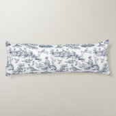 Coussins Longs Toile bleue de Jouy, style champêtre français (Dos)