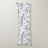 Coussins Longs Toile bleue de Jouy, style champêtre français (Devant (Vertical))