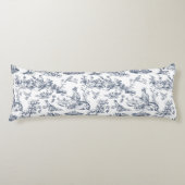 Coussins Longs Toile bleue de Jouy, style champêtre français (Devant)