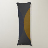 Coussins Longs Tonnerre de moutarde de bronze moderne du milieu d (Devant (Vertical))