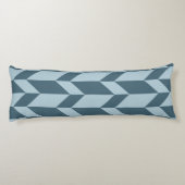 Coussins Longs Tons Bleus Gras Deux Tons Flèche Chevron (Dos)