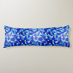 Coussins Longs Tons de verre tendu bleu par Shirley Taylor