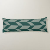 Coussins Longs Tons Gras Deux Tons Flèche Chevron Gris Vert (Dos)