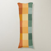 COUSSINS LONGS TONS VERT & ORANGE BLOCS & POIS (Devant (Vertical))