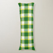Coussins Longs Tons verts et jaunes Plaid Motif géométrique (Devant (Vertical))