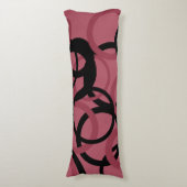 Coussins Longs Topaz fumé et cercles noirs (Devant (Vertical))